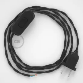    Lamp cable, TM26 dark gray rayon 1.80 m. Choose the color of the switch and plug.