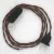  Lamp cable, TZ22 black and whiskey rayon 1.80 m. Choose the color of the switch and plug.