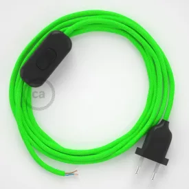    Lamp cable, RF06 neon green rayon 1.80 m. Choose the color of the switch and plug.