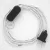  Lamp cable, TM01 white rayon 1.80 m. Choose the color of the switch and plug.