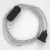 Lamp cable, TM02 silver rayon 1.80 m. Choose the color of the switch and plug.