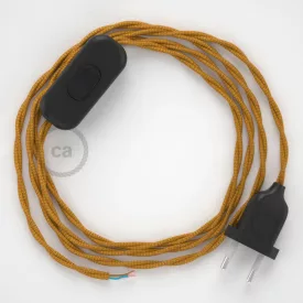    Lamp cable, TM05 gold rayon 1.80 m. Choose the color of the switch and plug.