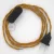  Lamp cable, TM05 gold rayon 1.80 m. Choose the color of the switch and plug.