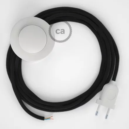  Lamp cable, RC04 black cotton 3 m. Choose the color of the switch and plug.