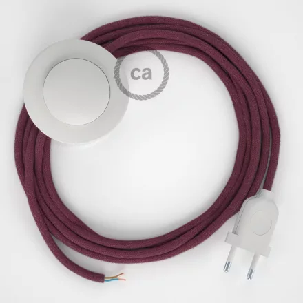  Connection Socket, RC32 burgundy cotton 3 m. Choose the color of the switch and plug.