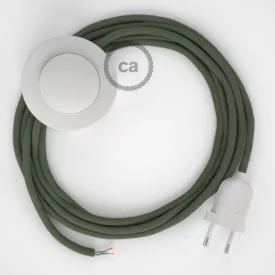    Connection base, RC63 green gray cotton 3 m. Choose the color of the switch and plug.