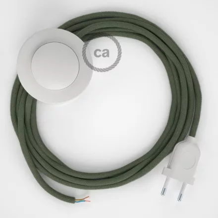  Connection base, RC63 green gray cotton 3 m. Choose the color of the switch and plug.