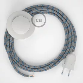    Connection Base, RD55 blue steward striped cotton and natural linen 3 m. Choose the color of the switch and plug.