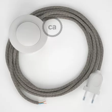  Wiring Base, RD62 thyme green diamond cotton and natural linen 3 m. Choose the color of the switch and plug.