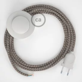   Cable Base, RD63 Bark Diamond Cotton and Natural Linen 3 m. Choose the color of the switch and plug.