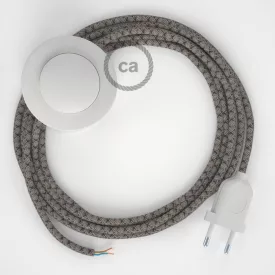    Cable base, RD64 anthracite diamond cotton and natural linen 3 m. Choose the color of the switch and plug.