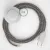  Cable base, RD64 anthracite diamond cotton and natural linen 3 m. Choose the color of the switch and plug.