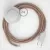  Cable Base, RD71 Ancient pink ZigZag cotton and natural linen 3 m. Choose the color of the switch and plug.