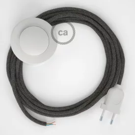    Cable base, RD74 anthracite ZigZag cotton and natural linen 3 m. Choose the color of the switch and plug.