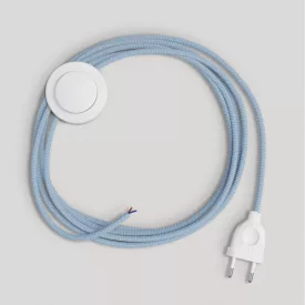 Cabling for lamp with blue Steward cotton cable, 3 m