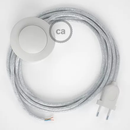  Wiring Base, RL01 sparkling white rayon 3 m. Choose the color of the switch and plug.