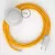  Connection base, RM10 yellow rayon 3 m. Choose the color of the switch and plug.