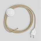 Lamp cord with neutral jute cable, 3 m