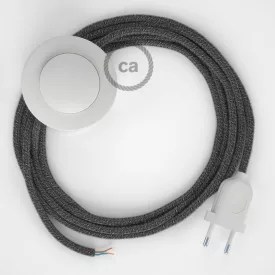    Cable Base, RS81 black cotton and natural linen 3 m. Choose the color of the switch and plug.