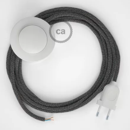  Cable Base, RS81 black cotton and natural linen 3 m. Choose the color of the switch and plug.