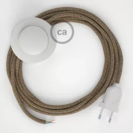   Cable management Base, RS82 Brown Cotton and Natural Linen 3 m. Choose the color of the switch and plug.