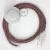  Cable Base, RS83 red cotton and natural linen 3 m. Choose the color of the switch and plug.