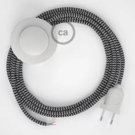  Connection base, RZ04 Black ZigZag Rayon 3 m. Choose the color of the switch and plug.