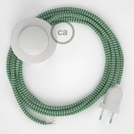    Connection base, RZ06 Green ZigZag Rayon 3 m. Choose the color of the switch and plug.