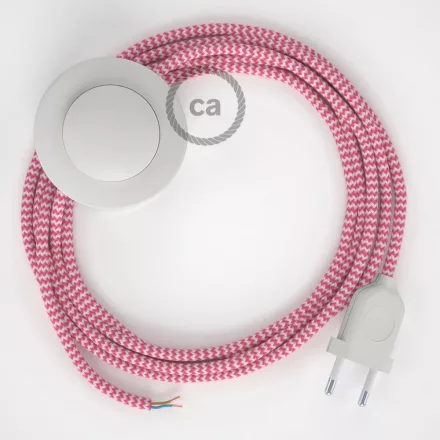 Connection base, RZ08 Fuchsia ZigZag Rayon 3 m. Choose the color of the switch and plug.