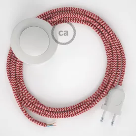    Connection base, RZ09 Red ZigZag Rayon 3 m. Choose the color of the switch and plug.