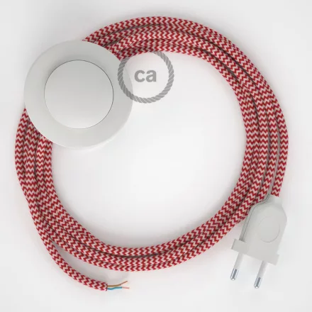  Connection base, RZ09 Red ZigZag Rayon 3 m. Choose the color of the switch and plug.