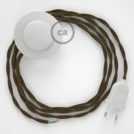    Connection base, TC13 Brown Cotton 3 m. Choose the color of the switch and plug.