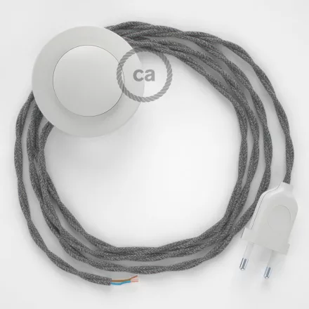 Connection base, TN02 gray natural canvas 3 m. Select the color of the switch and connector.