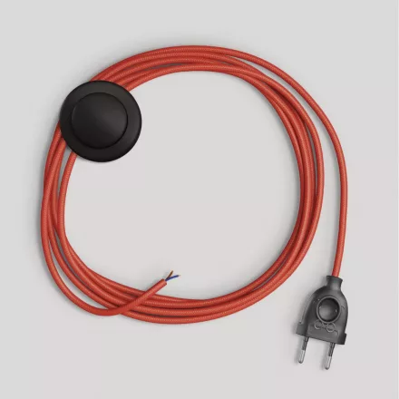 Light red cable lamp cord, 3 m