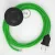  Connection base, RM18 lime green rayon 3 m. Choose the color of the switch and plug.