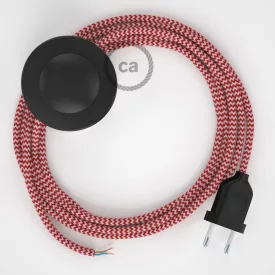    Connection base, RZ09 Red ZigZag Rayon 3 m. Choose the color of the switch and plug.