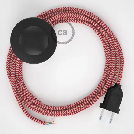  Connection base, RZ09 Red ZigZag Rayon 3 m. Choose the color of the switch and plug.
