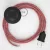  Connection base, RZ09 Red ZigZag Rayon 3 m. Choose the color of the switch and plug.