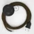  Connection base, RC13 Brown Cotton 3 m. Select the color of the switch and connector.