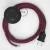 Connection base, RC32 Burgundy Cotton 3 m. Select the color of the switch and connector.