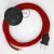  Connection base, RC35 fire red cotton 3 m. Choose the color of the switch and connector.