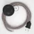 Connection base, RD51 antique pink striped cotton and natural linen 3 m. Select the color of the switch and plug.