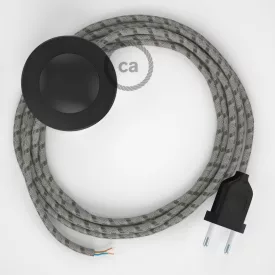   Connection base, RD53 Bark Stripes cotton and natural canvas 3 m. Choose the color of the switch and connector.