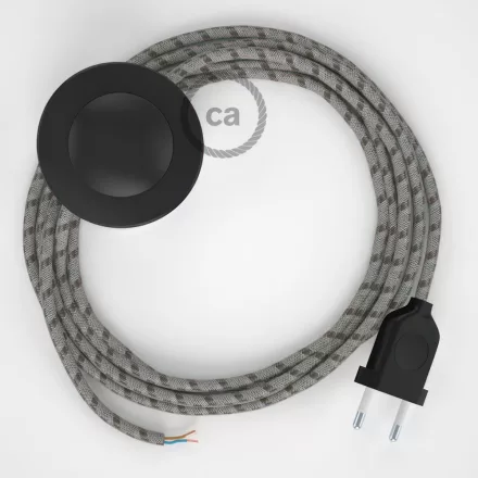 Connection base, RD53 Bark Stripes cotton and natural canvas 3 m. Choose the color of the switch and connector.