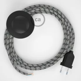    Connection base, RD54 anthracite striped cotton and natural linen 3 m. Choose the color of the switch and connector.
