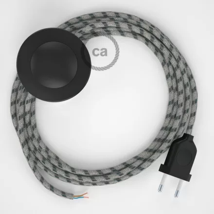  Connection base, RD54 anthracite striped cotton and natural linen 3 m. Choose the color of the switch and connector.