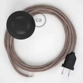    Connection base, RD61 Ancient pink diamond cotton and natural linen 3 m. Choose the color of the switch and connector.