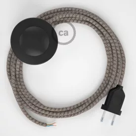    Connection base, RD63 Bark Diamond cotton and natural linen 3 m. Choose the color of the switch and connector.
