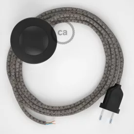    Connection base, RD64 anthracite diamond cotton and natural canvas 3 m. Choose the color of the switch and connector.
