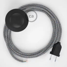    Connection base, RD65 Blue Steward diamond cotton and natural canvas 3 m. Choose the color of the switch and connector.